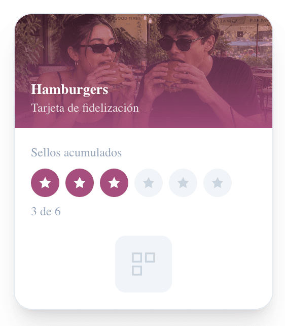 Tarjeta de fidelización Hamburgers